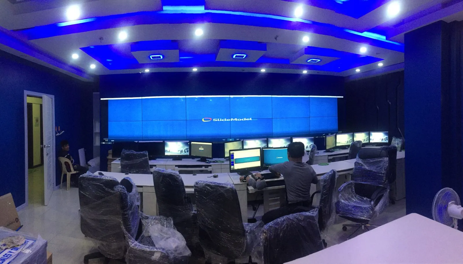 Operational command center with video wall
